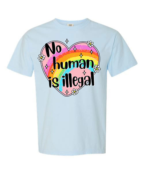 No Human Is Illegal Heart Tee