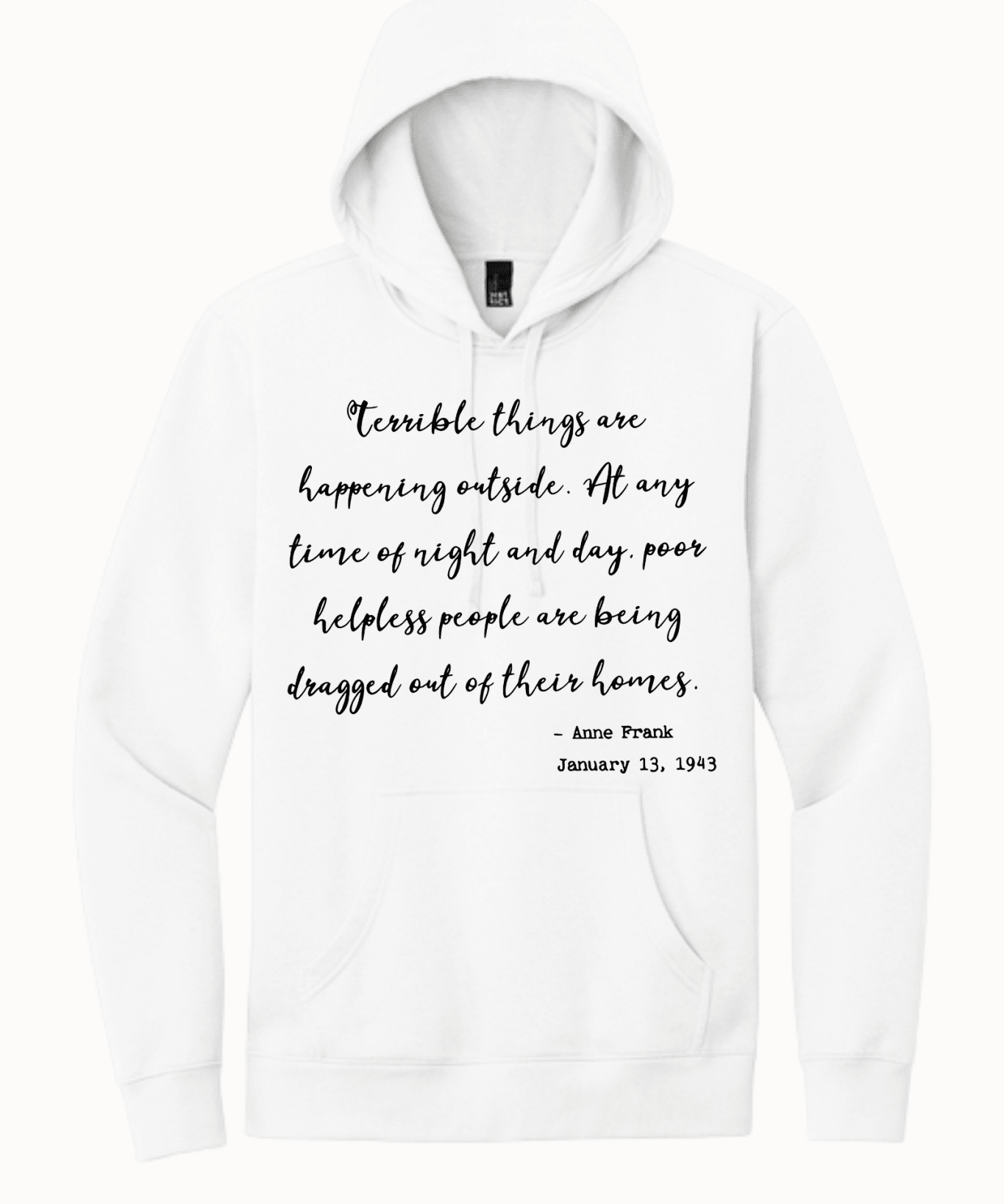 Anne Frank Quote - Hands Off United