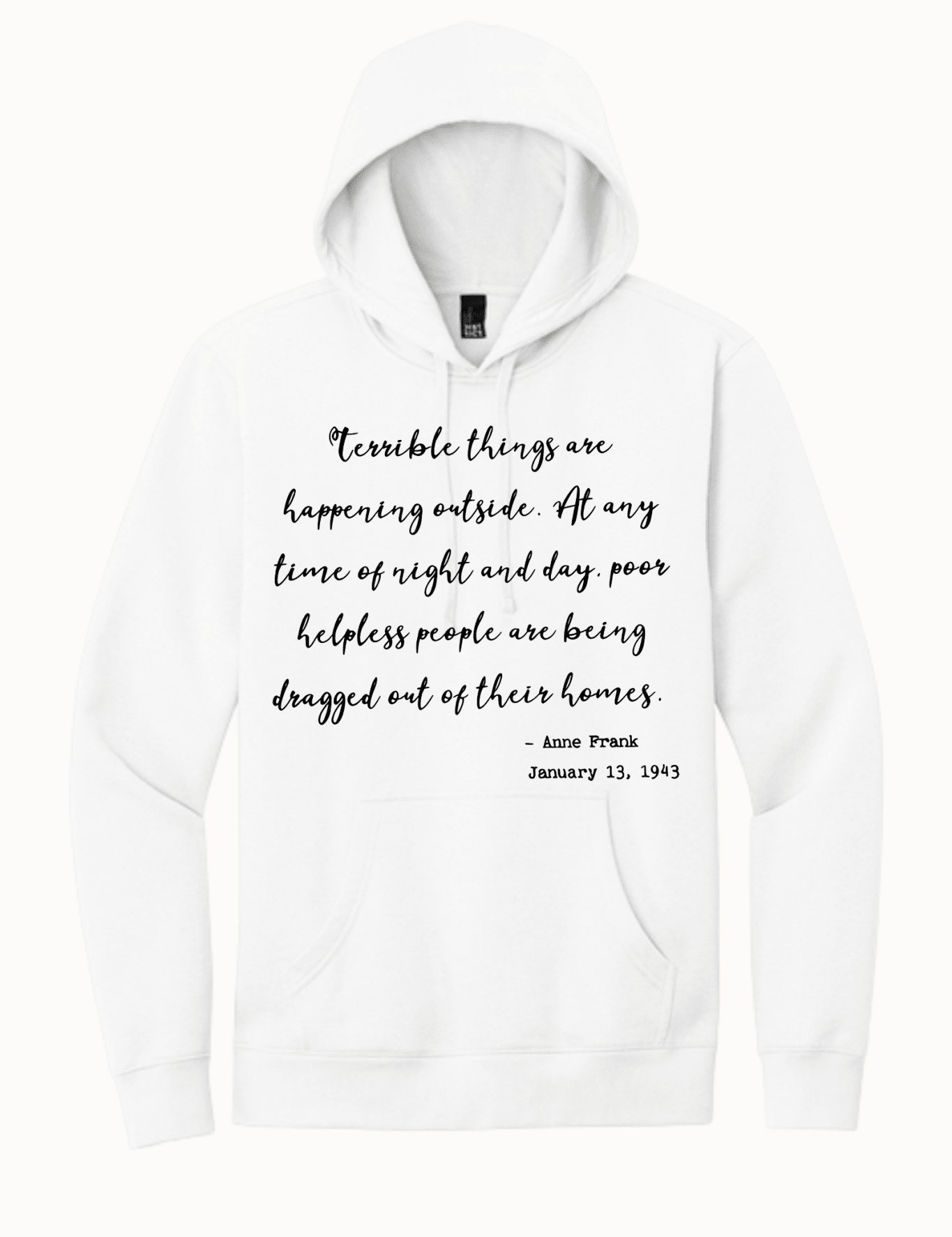 Anne Frank Quote - Hands Off United