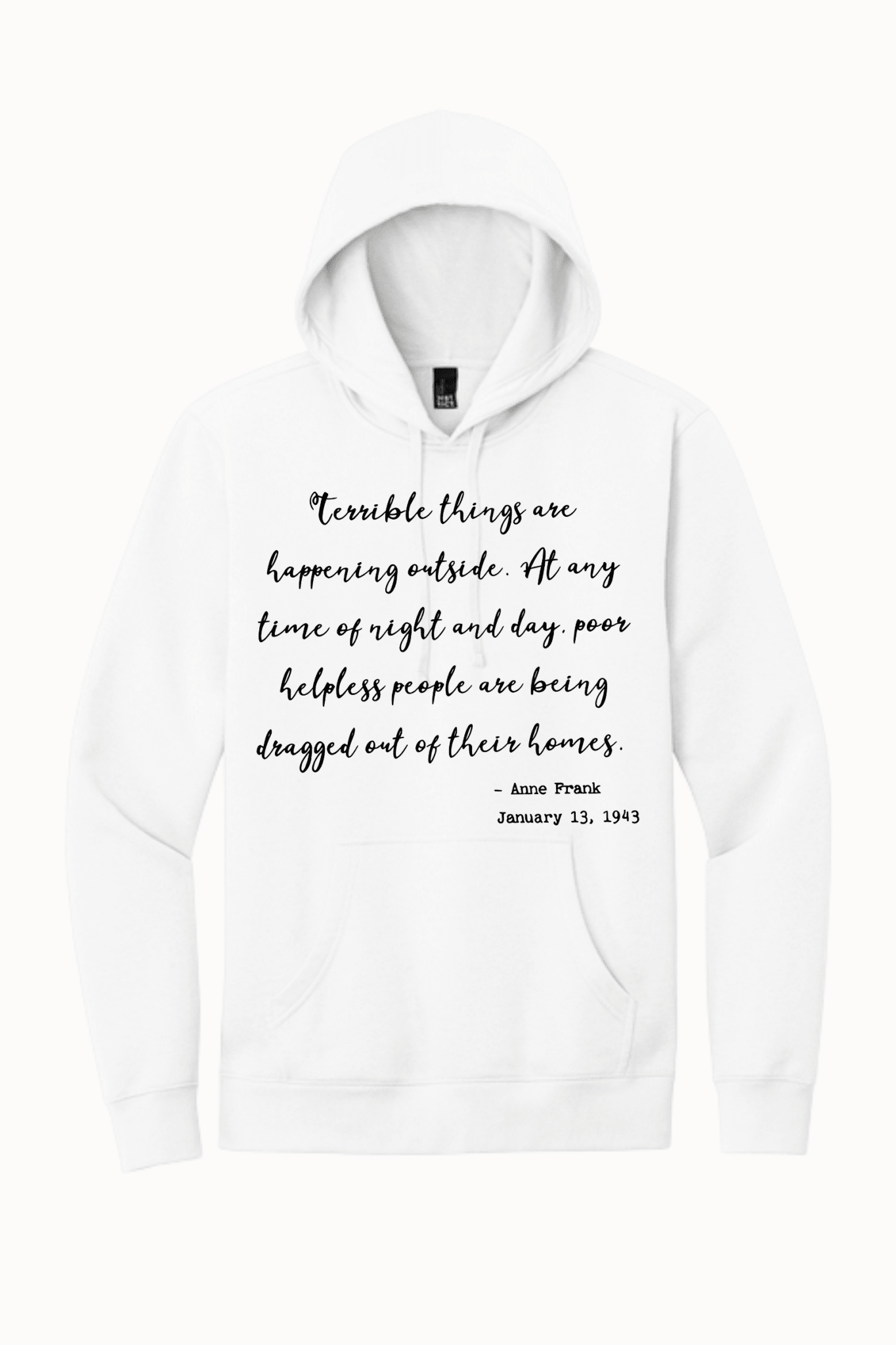 Anne Frank Quote - Hands Off United