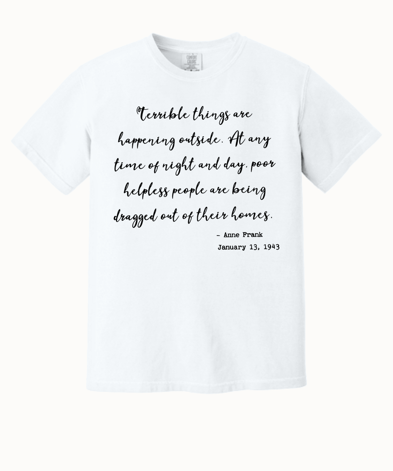 Anne Frank Quote - Hands Off United