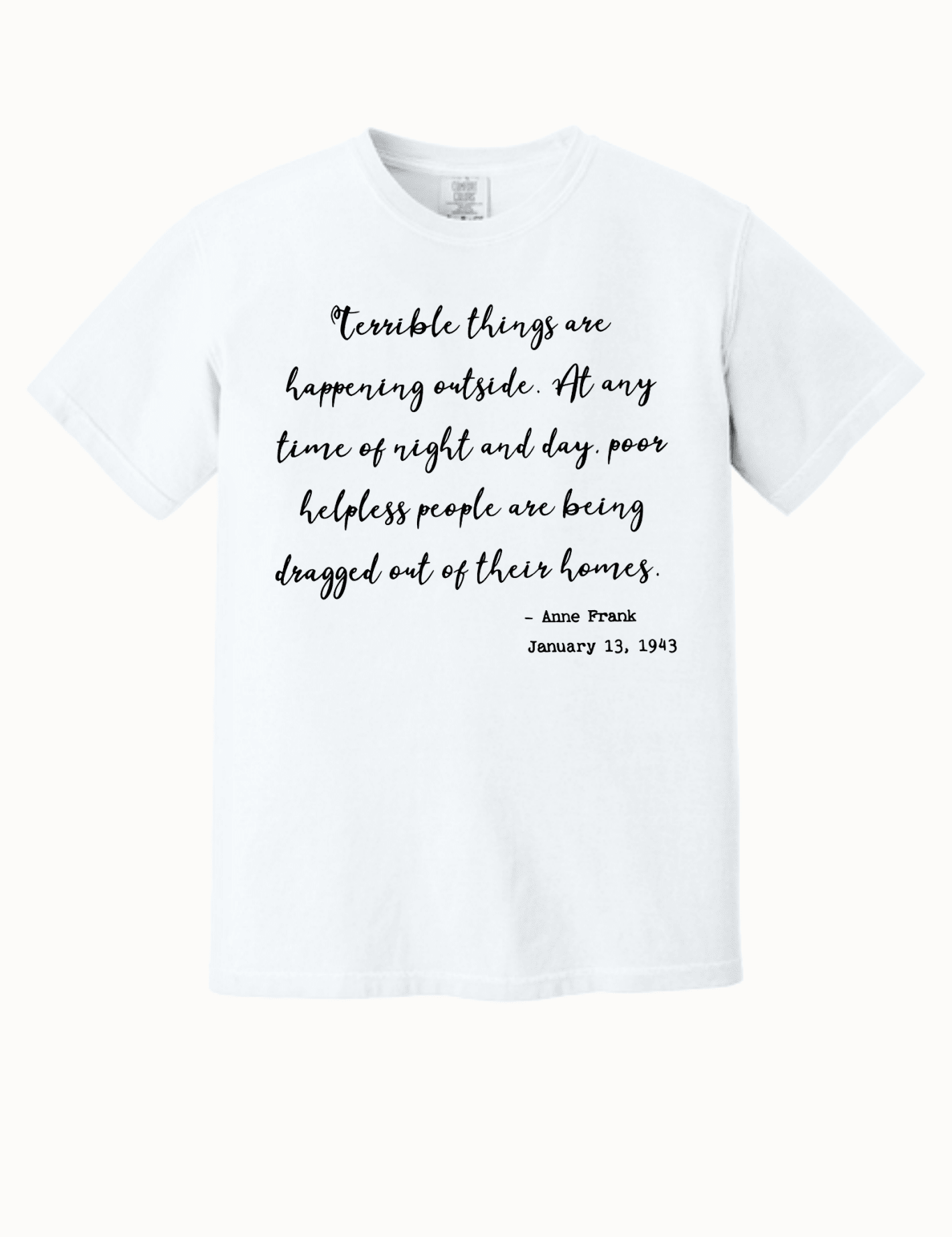 Anne Frank Quote - Hands Off United