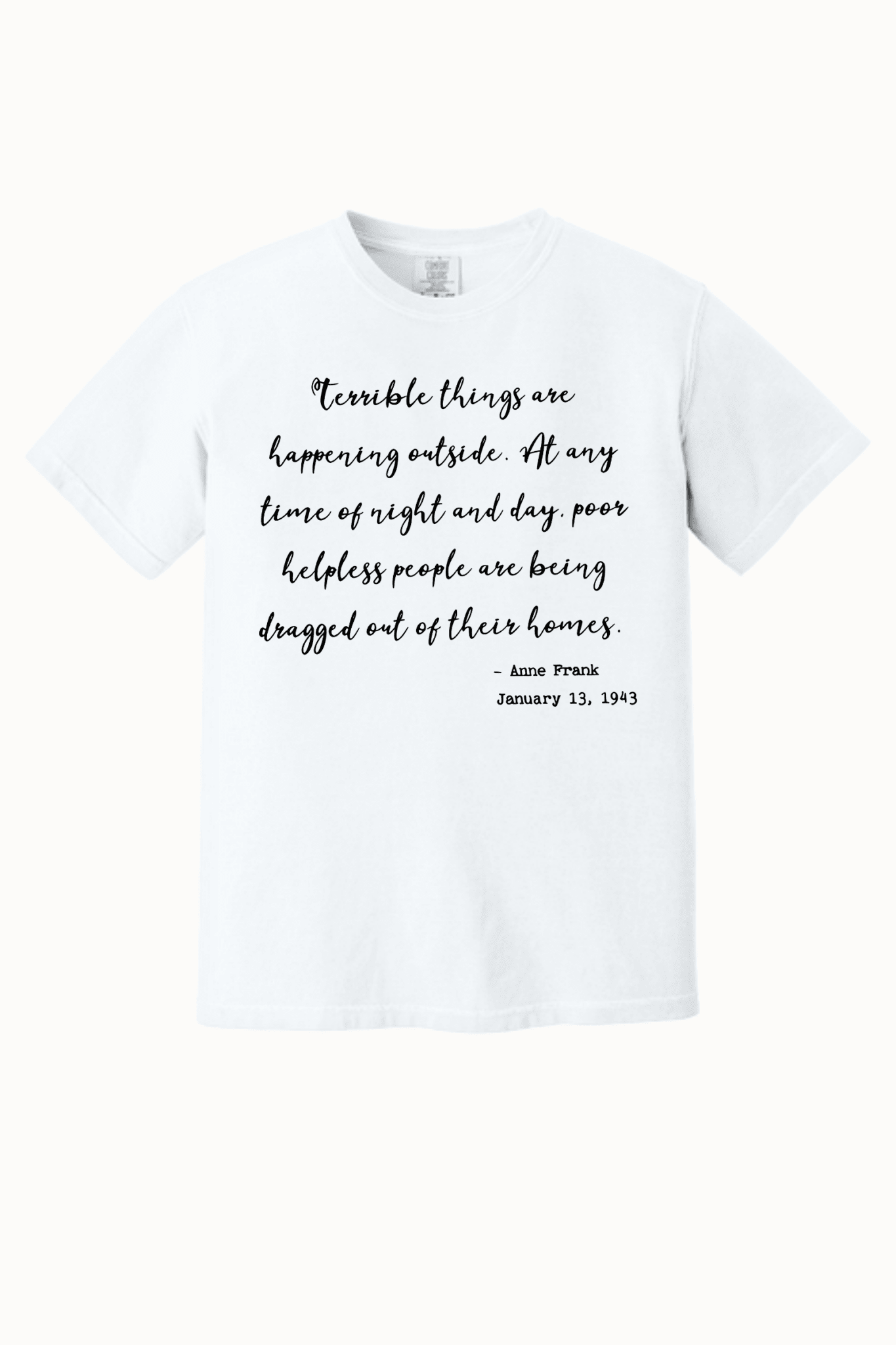 Anne Frank Quote - Hands Off United