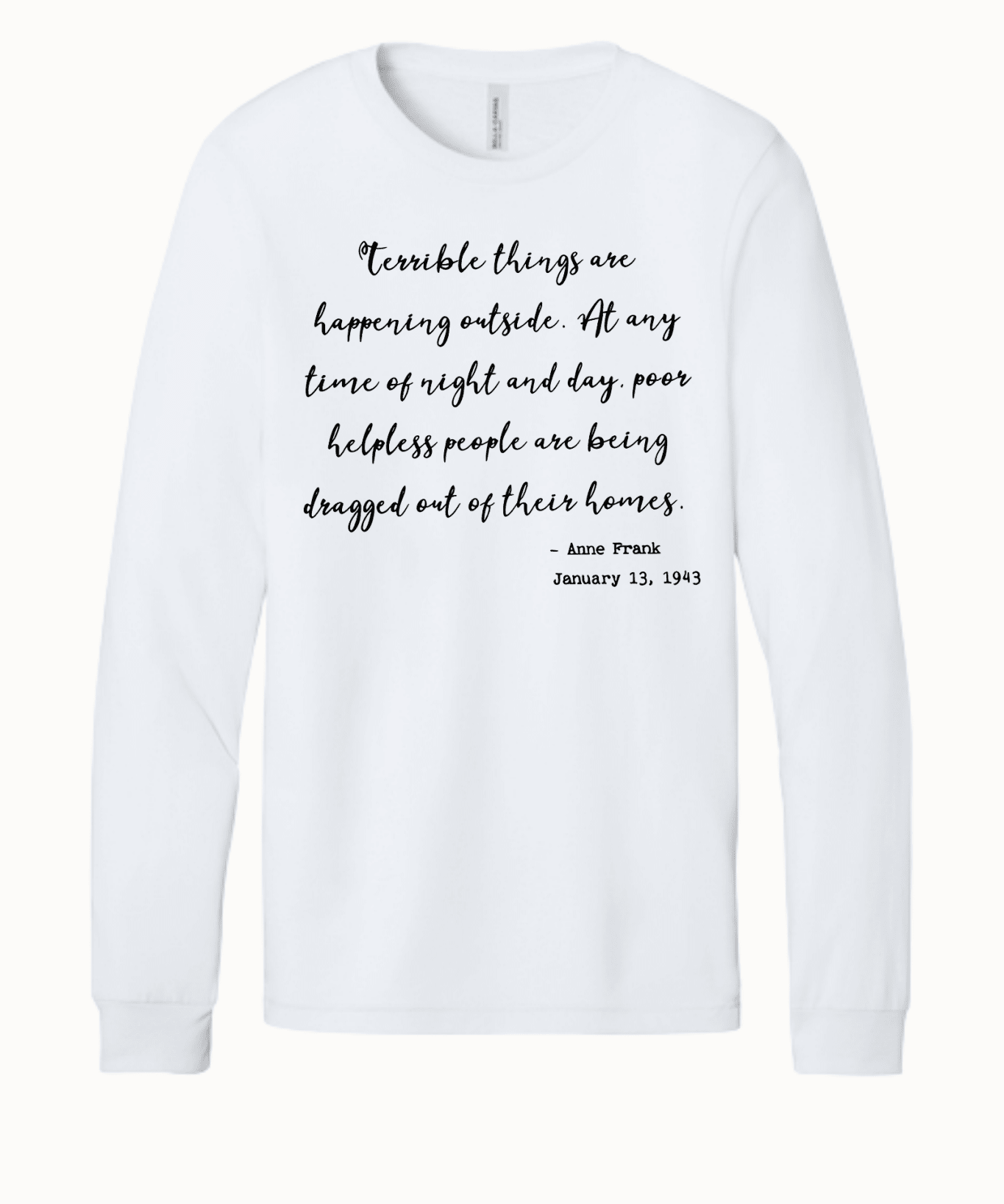 Anne Frank Quote - Hands Off United