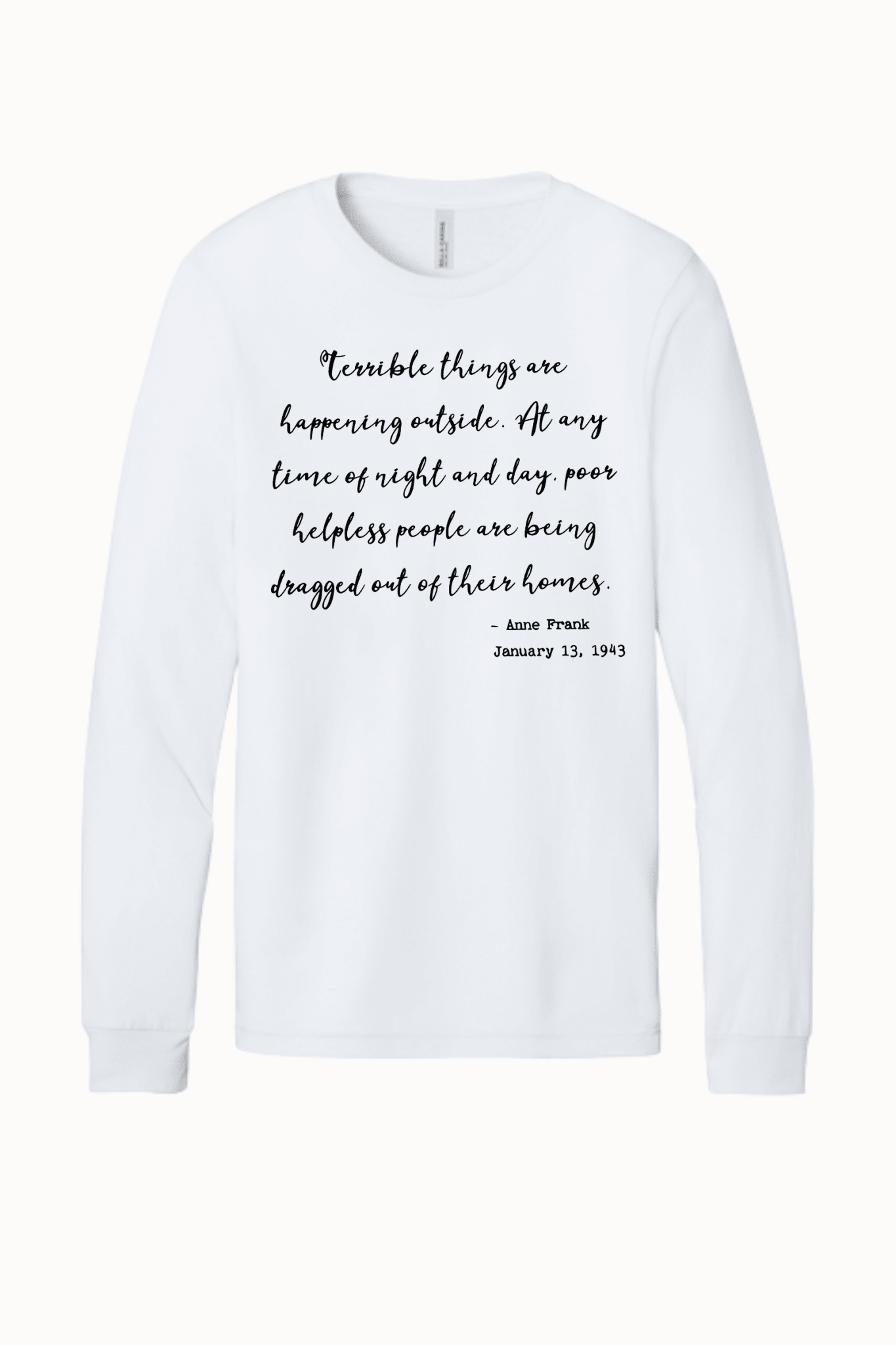 Anne Frank Quote - Hands Off United