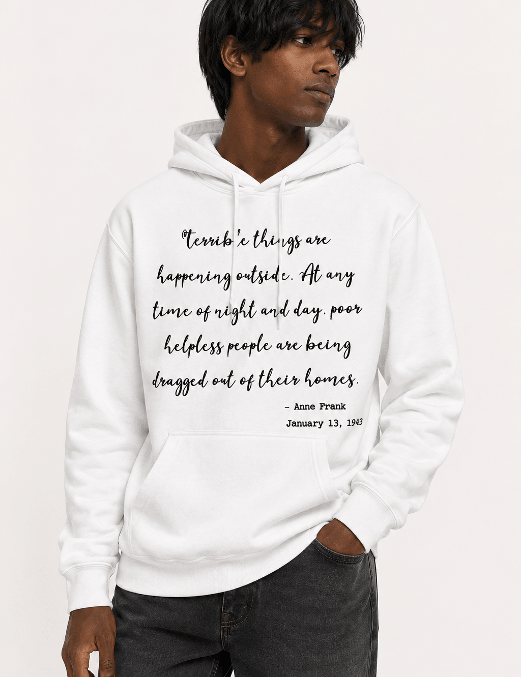 Anne Frank Quote - Hands Off United