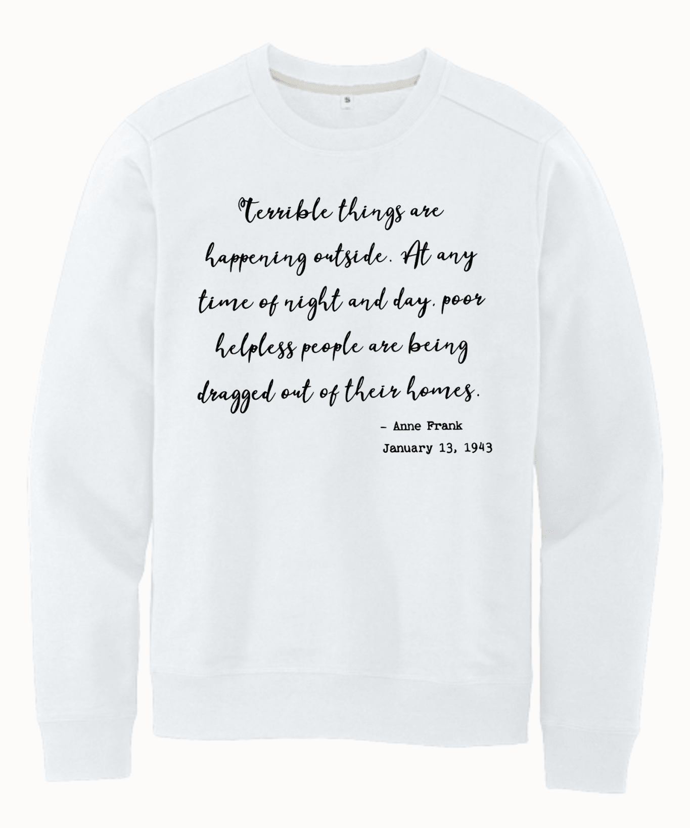 Anne Frank Quote - Hands Off United