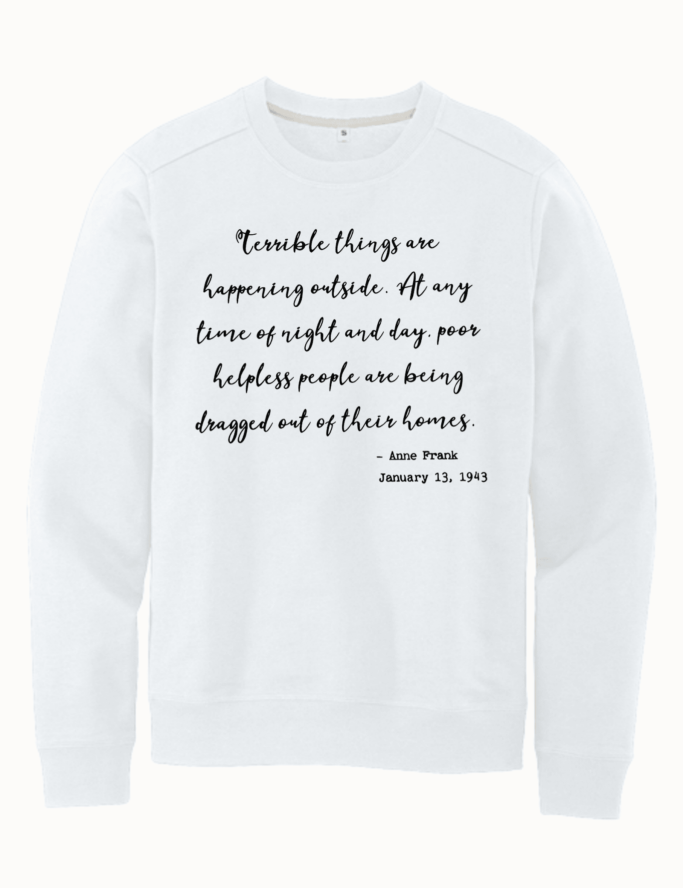 Anne Frank Quote - Hands Off United