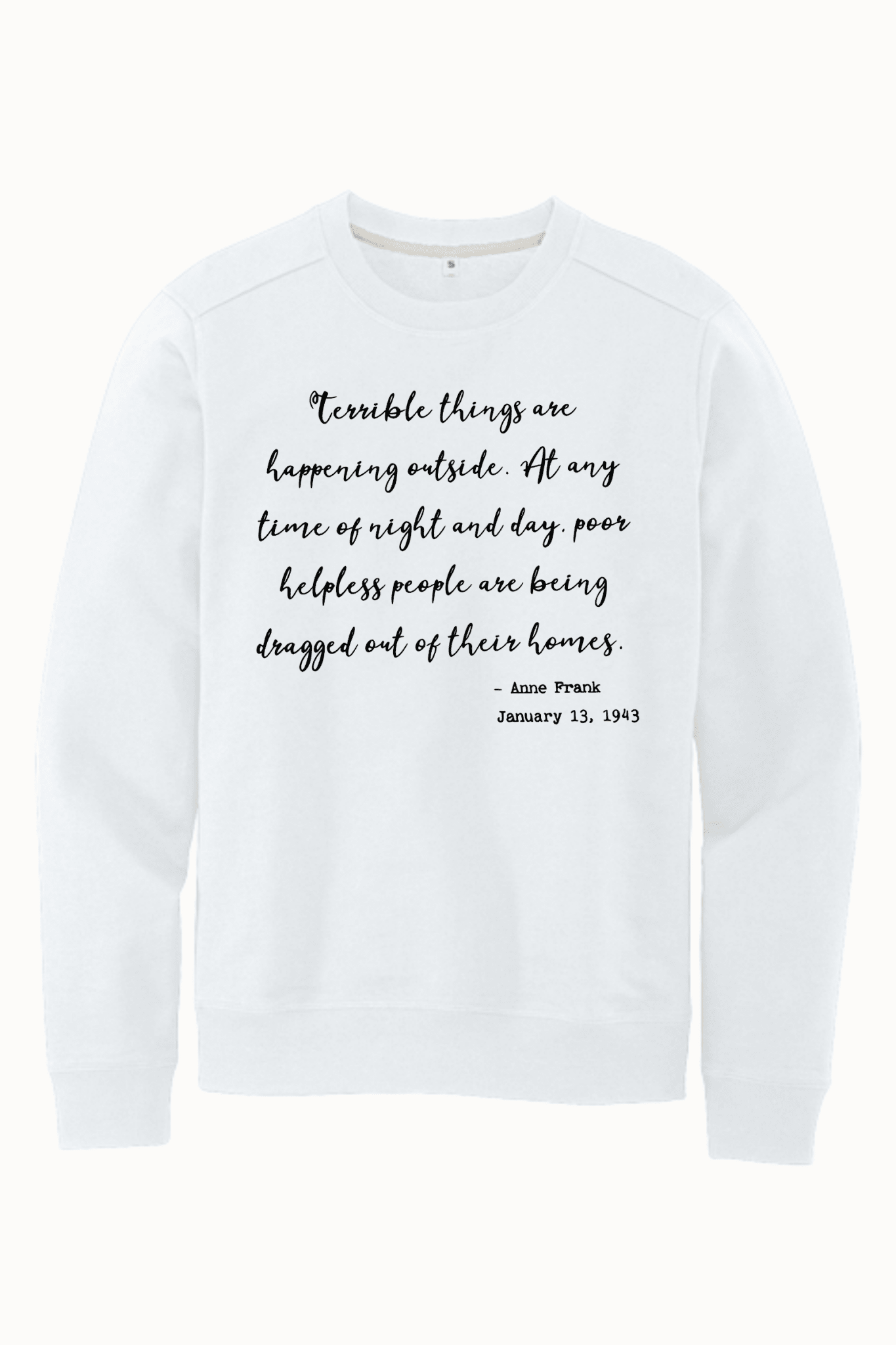 Anne Frank Quote - Hands Off United