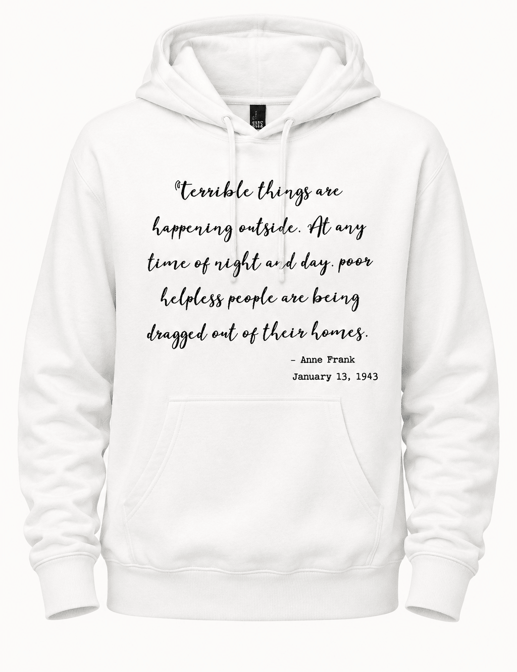Anne Frank Quote - Hands Off United