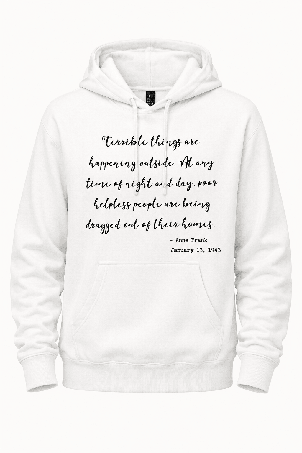 Anne Frank Quote - Hands Off United