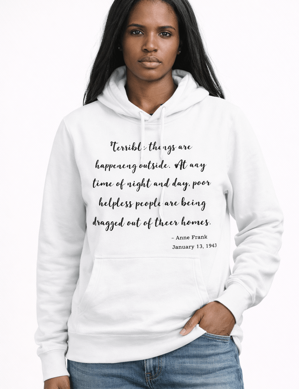 Anne Frank Quote - Hands Off United
