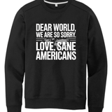 Dear World We Are So Sorry - Hands Off United