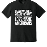 Dear World We Are So Sorry - Hands Off United
