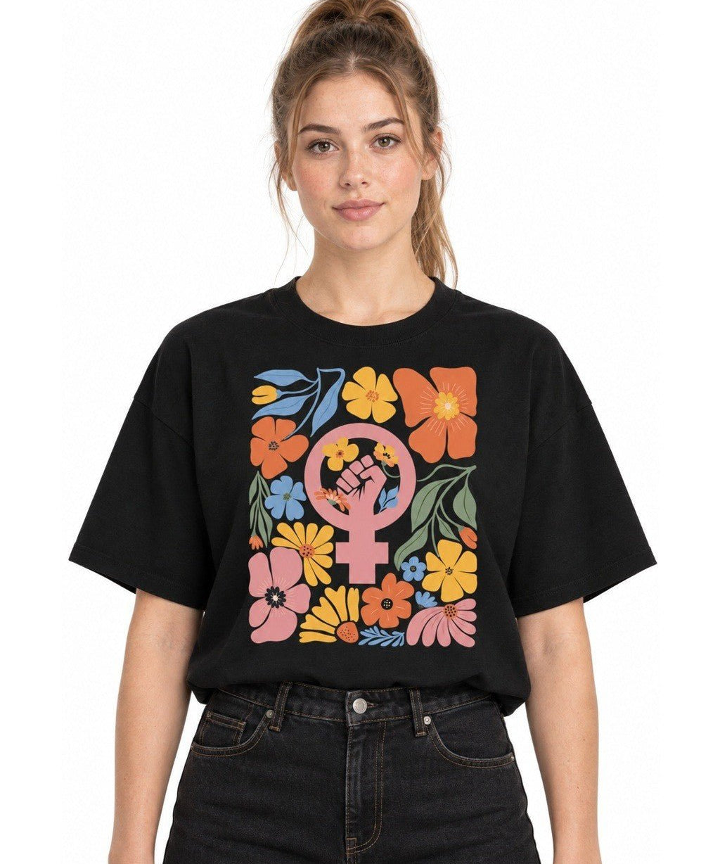 Feminist Fist Floral Venus Symbol - Hands Off United