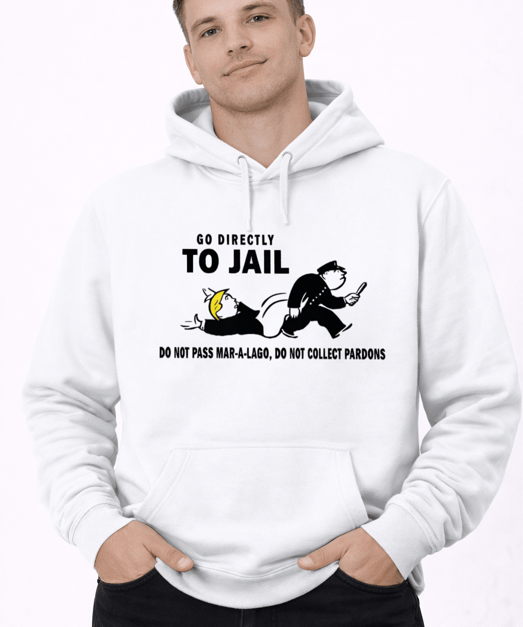 Go Directly To Jail Shirt | Political Satire Graphic Tee | Funny Protest T-Shirt - Hands Off United