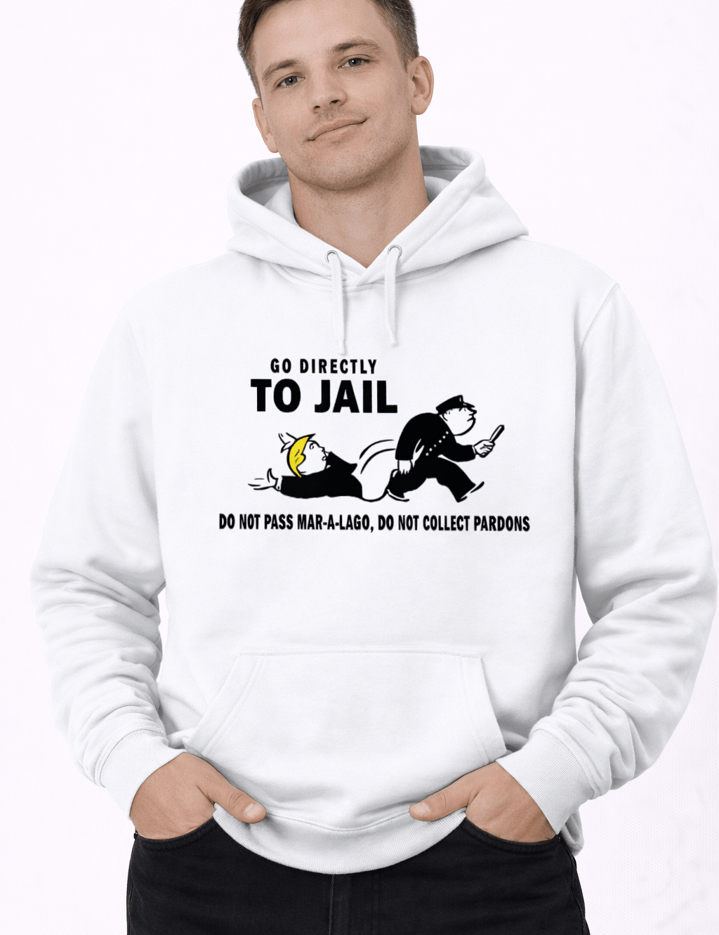 Go Directly To Jail Shirt | Political Satire Graphic Tee | Funny Protest T-Shirt - Hands Off United