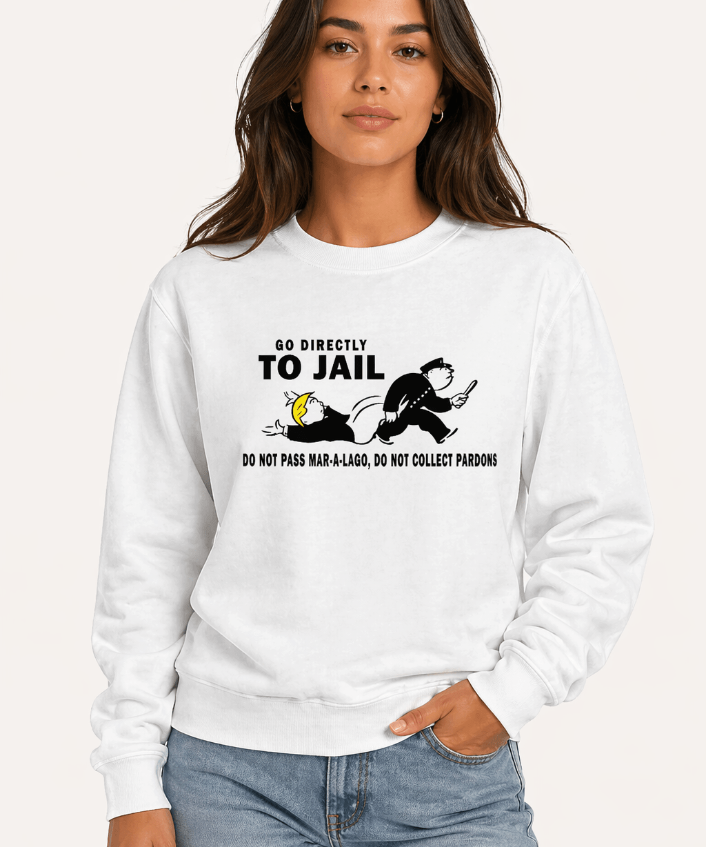 Go Directly To Jail Shirt | Political Satire Graphic Tee | Funny Protest T-Shirt - Hands Off United