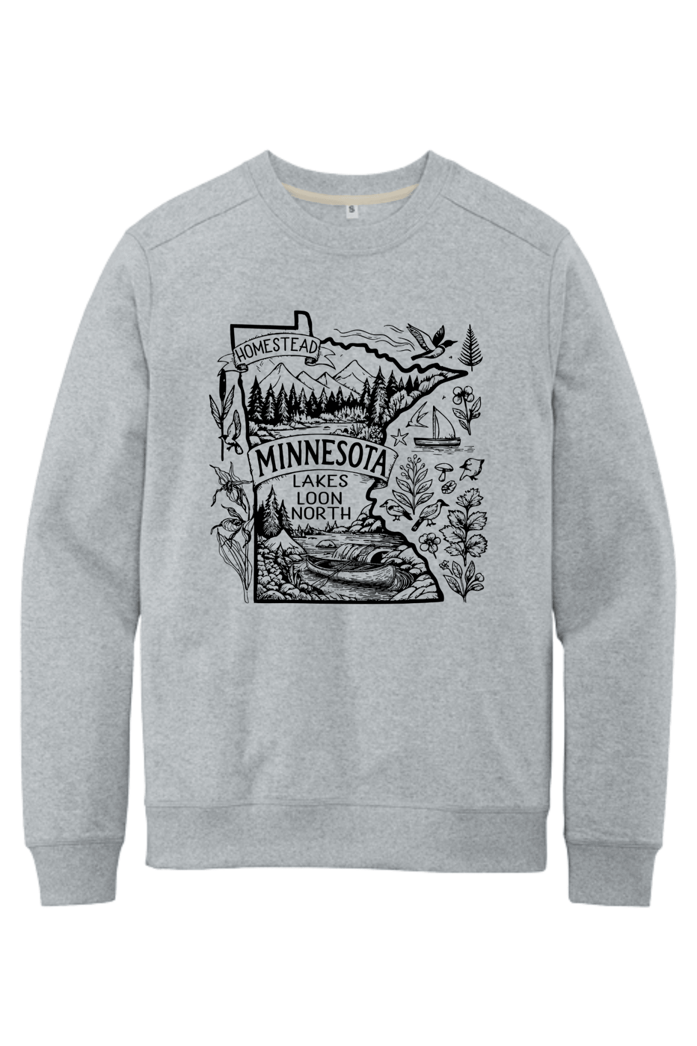 Homestead Minnesota Lake Loon North Shirt | Minnesota Lake Life Graphic Tee | Cabin & Outdoors T-Shirt - Hands Off United