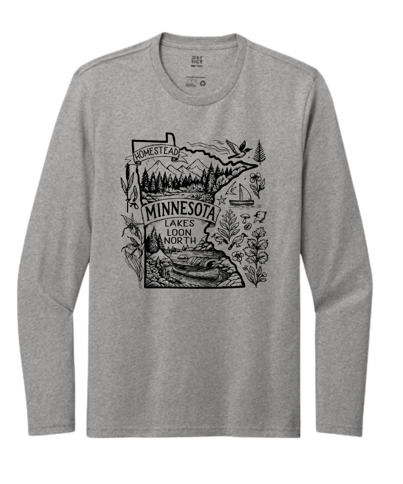 Homestead Minnesota Lake Loon North Shirt | Minnesota Lake Life Graphic Tee | Cabin & Outdoors T-Shirt - Hands Off United