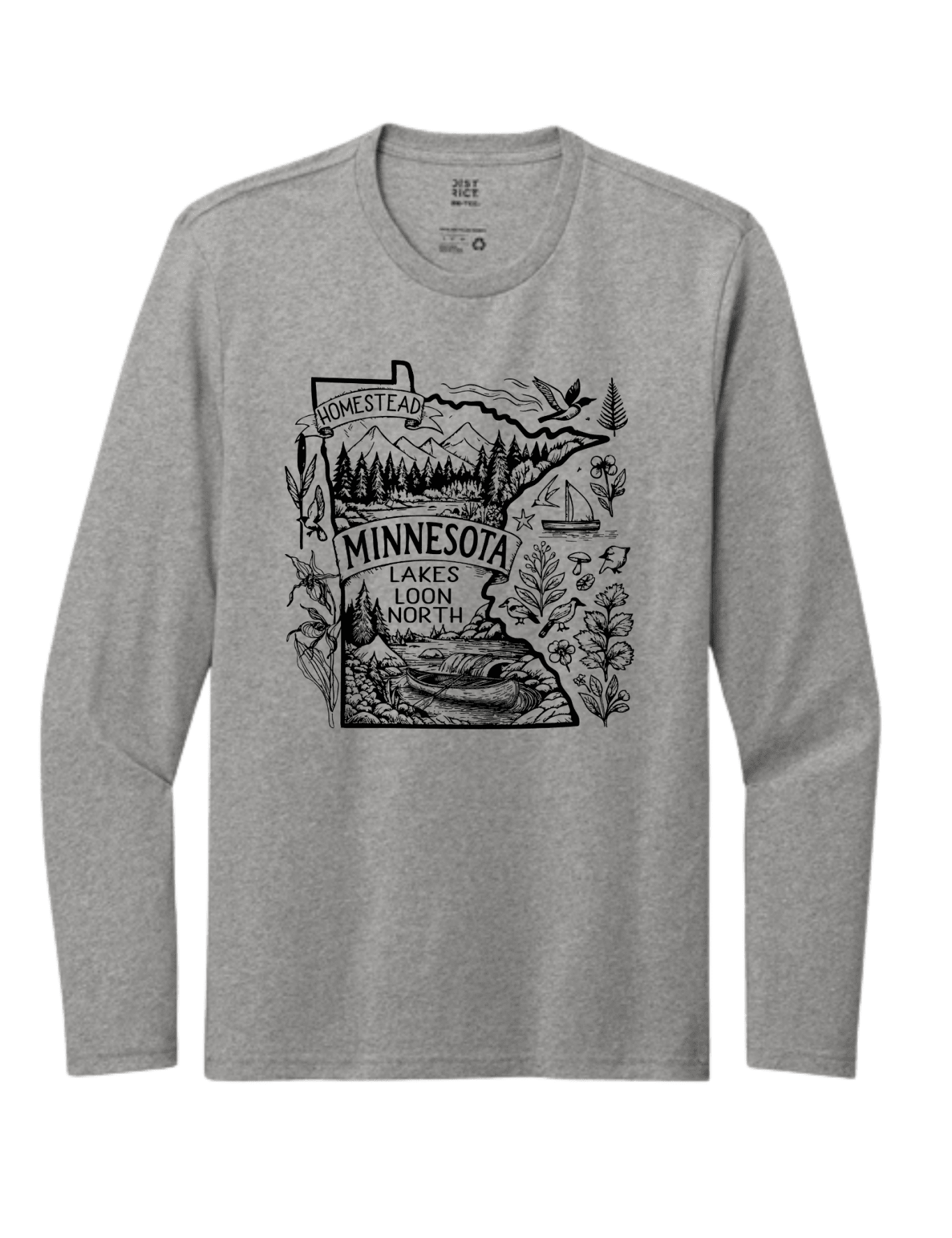Homestead Minnesota Lake Loon North Shirt | Minnesota Lake Life Graphic Tee | Cabin & Outdoors T-Shirt - Hands Off United