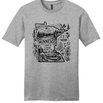 Homestead Minnesota Lake Loon North Shirt | Minnesota Lake Life Graphic Tee | Cabin & Outdoors T-Shirt - Hands Off United