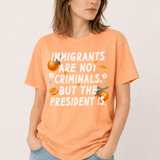 Immigrants Are Not Illegal But The President Is Tee - Hands Off United