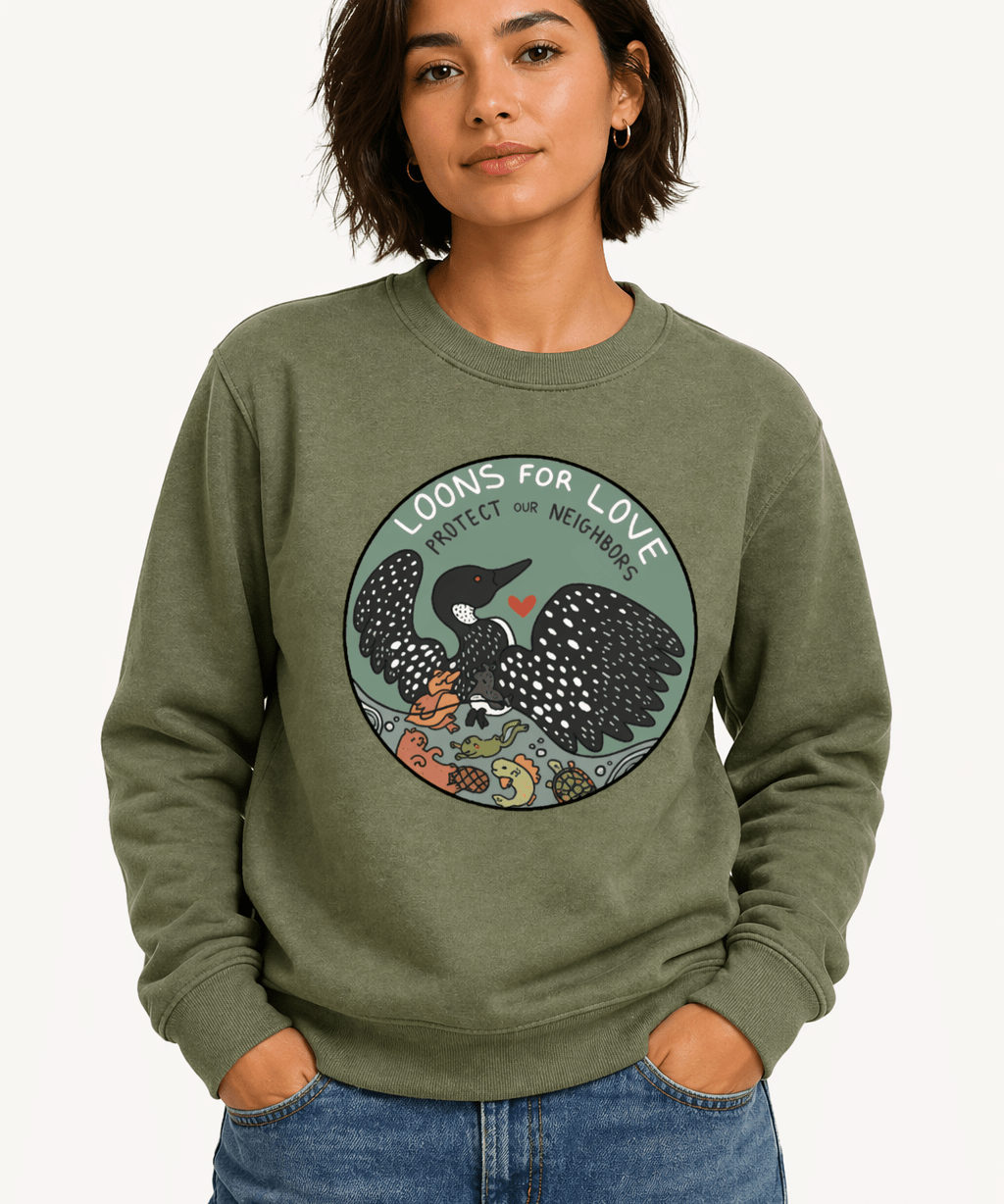 Loons For Love Shirt | Minnesota Loon Graphic Tee | Lake Life & Nature T-Shirt - Hands Off United