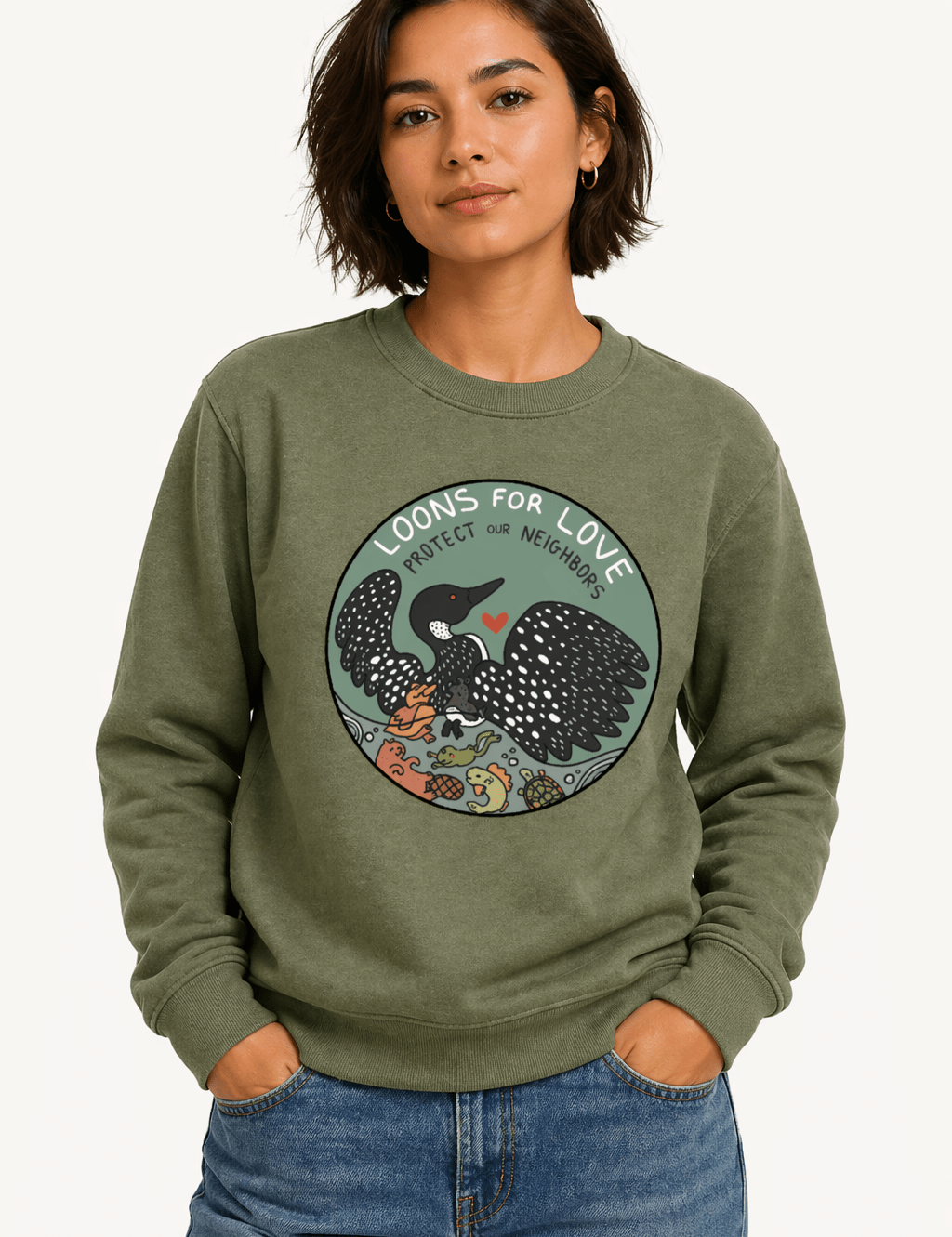Loons For Love Shirt | Minnesota Loon Graphic Tee | Lake Life & Nature T-Shirt - Hands Off United