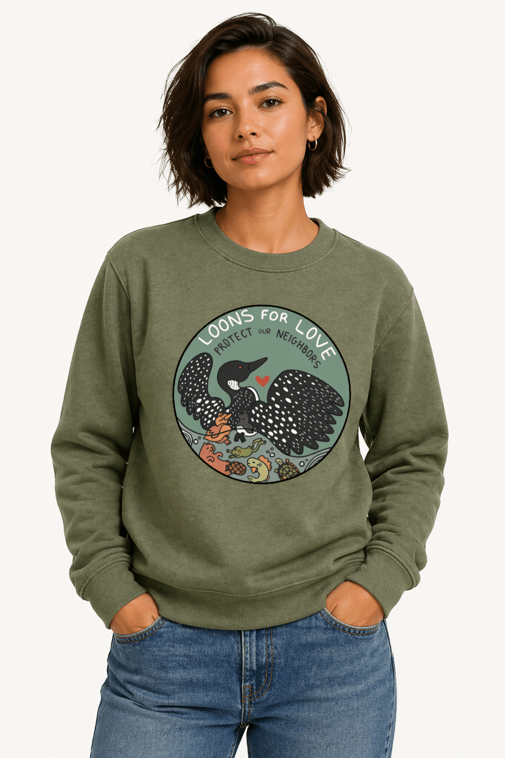 Loons For Love Shirt | Minnesota Loon Graphic Tee | Lake Life & Nature T-Shirt - Hands Off United