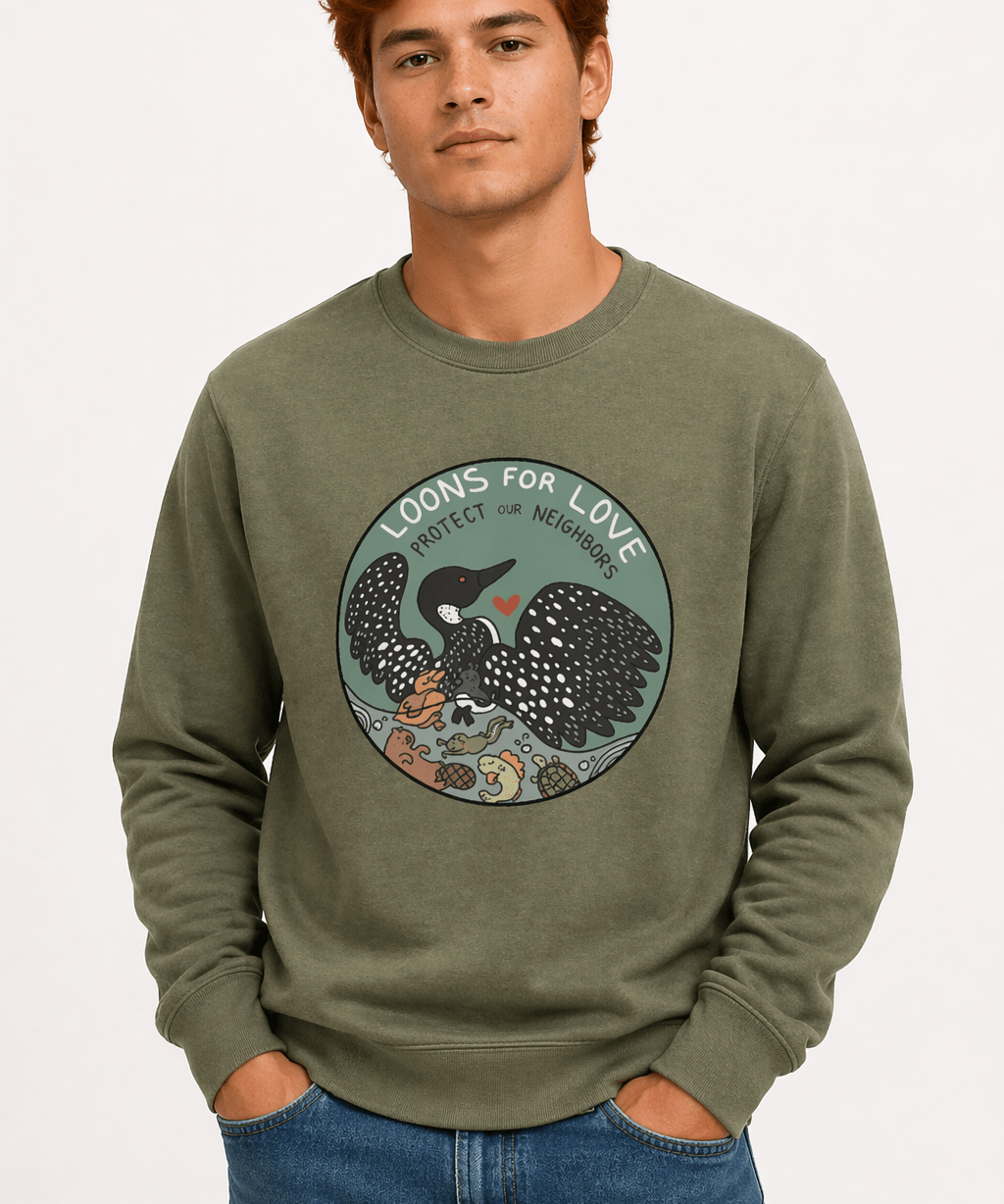 Loons For Love Shirt | Minnesota Loon Graphic Tee | Lake Life & Nature T-Shirt - Hands Off United