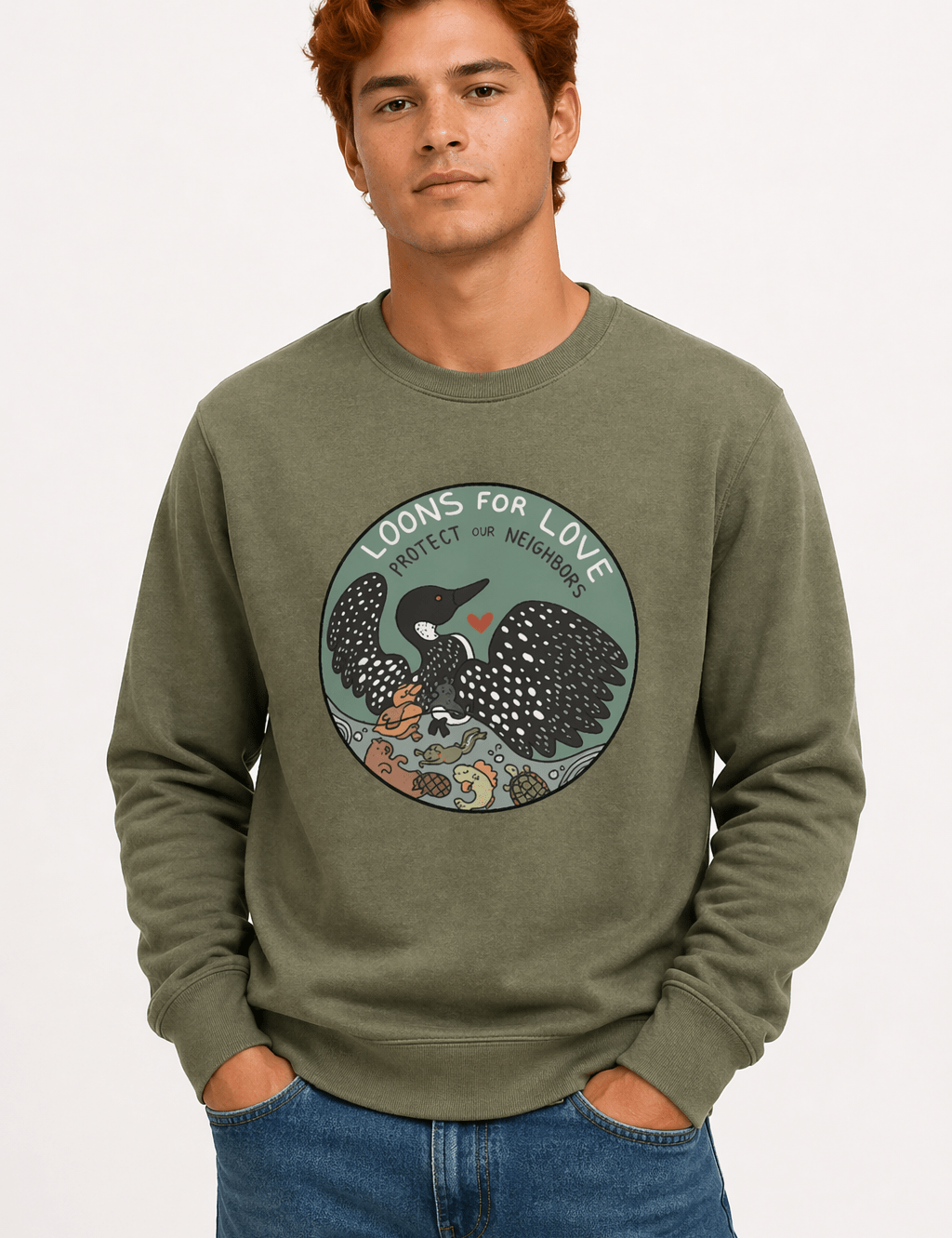 Loons For Love Shirt | Minnesota Loon Graphic Tee | Lake Life & Nature T-Shirt - Hands Off United