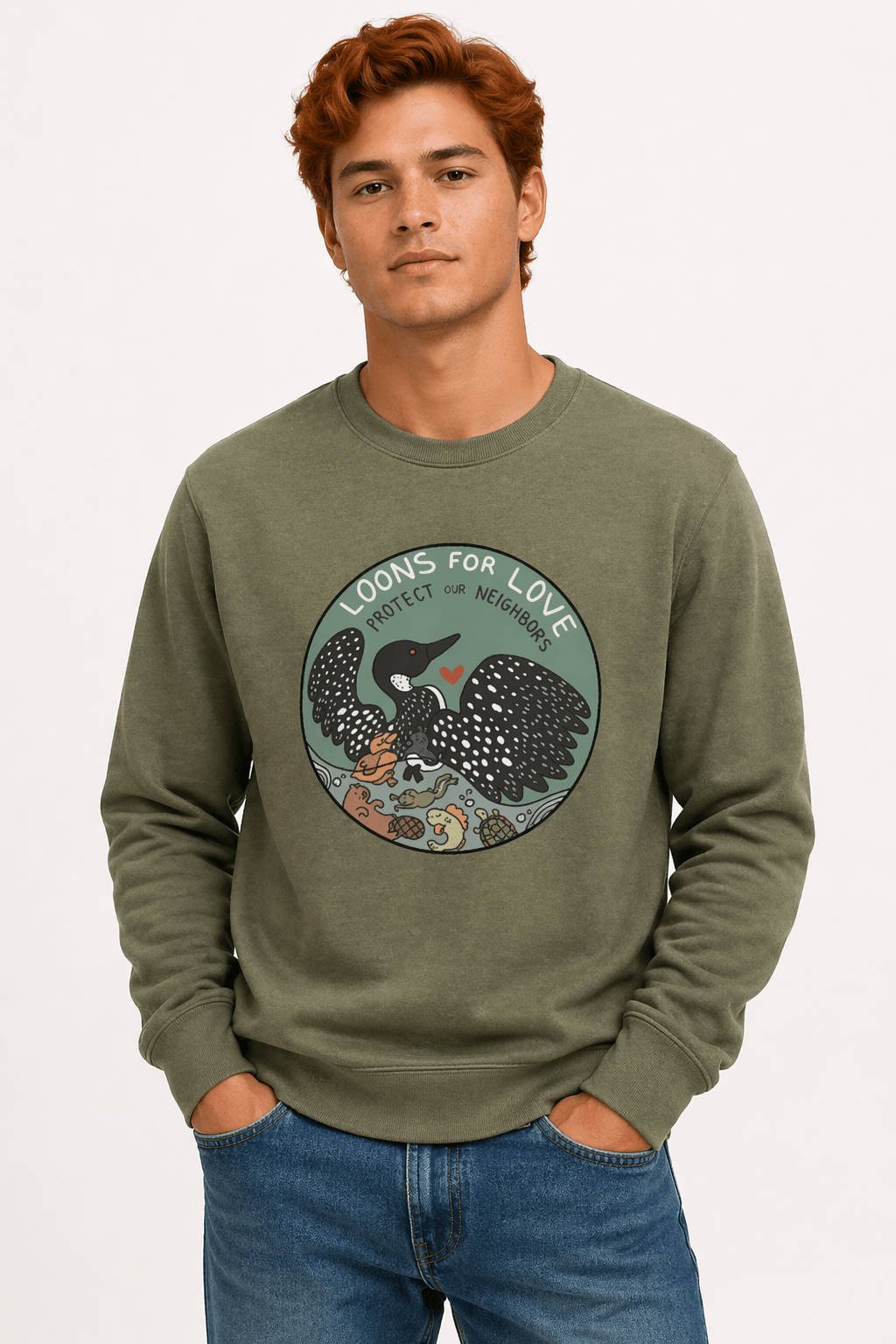 Loons For Love Shirt | Minnesota Loon Graphic Tee | Lake Life & Nature T-Shirt - Hands Off United